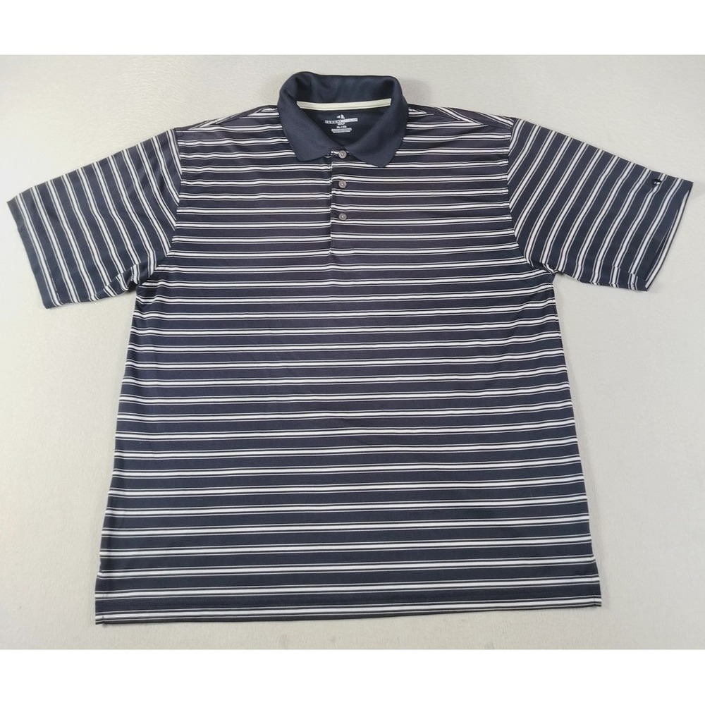 Grand Slam Golf Polo Shirt Mens XL Blue‎ Striped Short Sleeve Performance Jersey